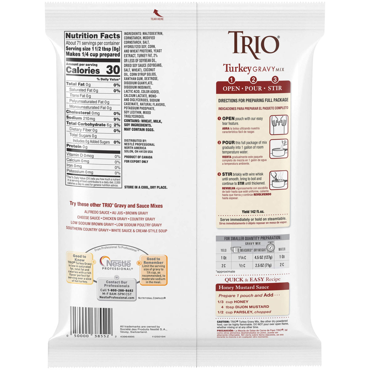 Trio Turkey Gravy Mix 8 pack by Nestle – 8-pack, Pack of 8, Model 10050000385529