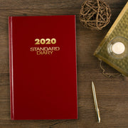 Standard Diary Recycled Daily Diary by AT-A-GLANCE – 7.625 x 12.375 inches, Red, Model SD376-13
