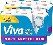 Viva Multi-Surface Cloth Paper Towels, 12 Super Rolls, 81 Sheets per Roll