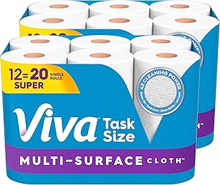 Viva Multi-Surface Cloth Paper Towels, 12 Super Rolls, 81 Sheets per Roll