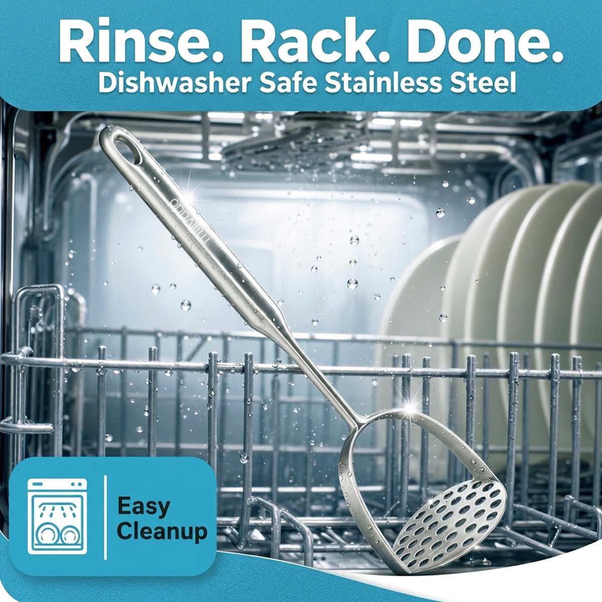 Millvado Potato Masher, Stainless Steel, 12.5 Inch