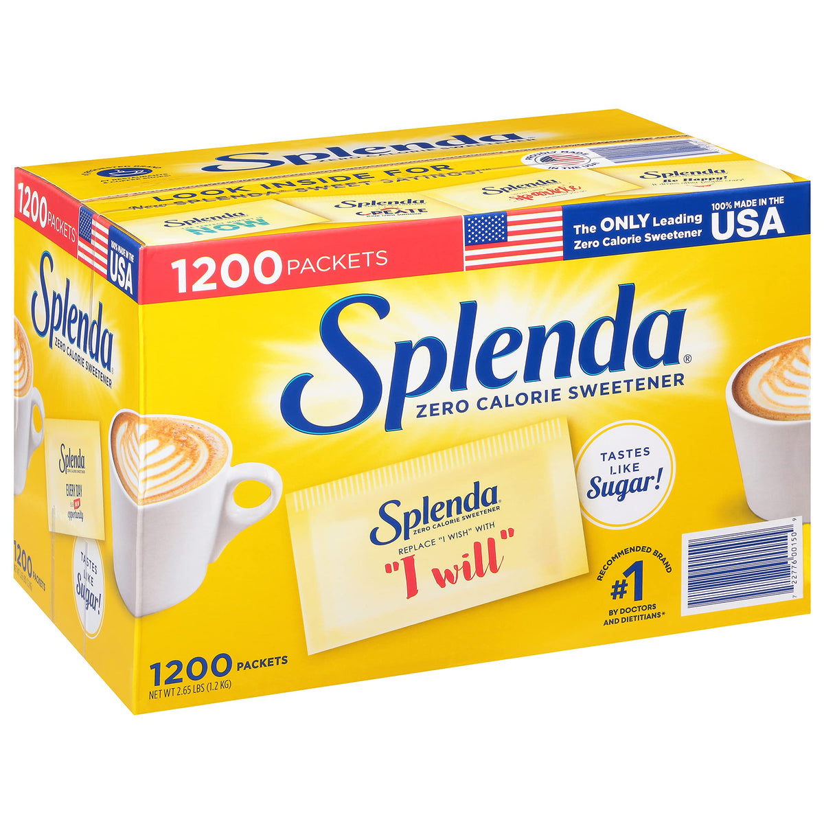 Sweetener, 1200 Count, 2.65 lbs (Packaging may vary) by SPLENDA – 40.96 Ounce (Pack of 1), Model SCJ1080087