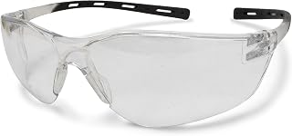 Radians TEC1-10 Tecona Safety Glasses with Extra-Long Temples, Clear Frame - Clear Lens