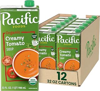 Pacific Foods Organic Creamy Tomato Soup, 32 Oz (12 Pack)