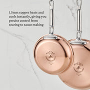 CopperBond® Aura™ 8.5" Professional Copper Skillet by Hestan – 8.5 Inches, 1.5 quarts, Copper, Model 31847