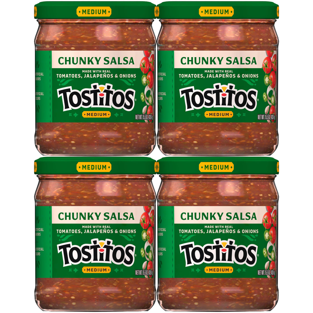 Tostitos Medium Chunky Salsa / 15.5 Ounce (Pack of 4) / 4 Count Salsas