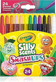 Crayola Silly Scents Smash Ups Mini Twistables Scented Crayons, 24 Count