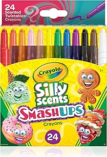 Crayola Silly Scents Smash Ups Mini Twistables Scented Crayons, 24 Count