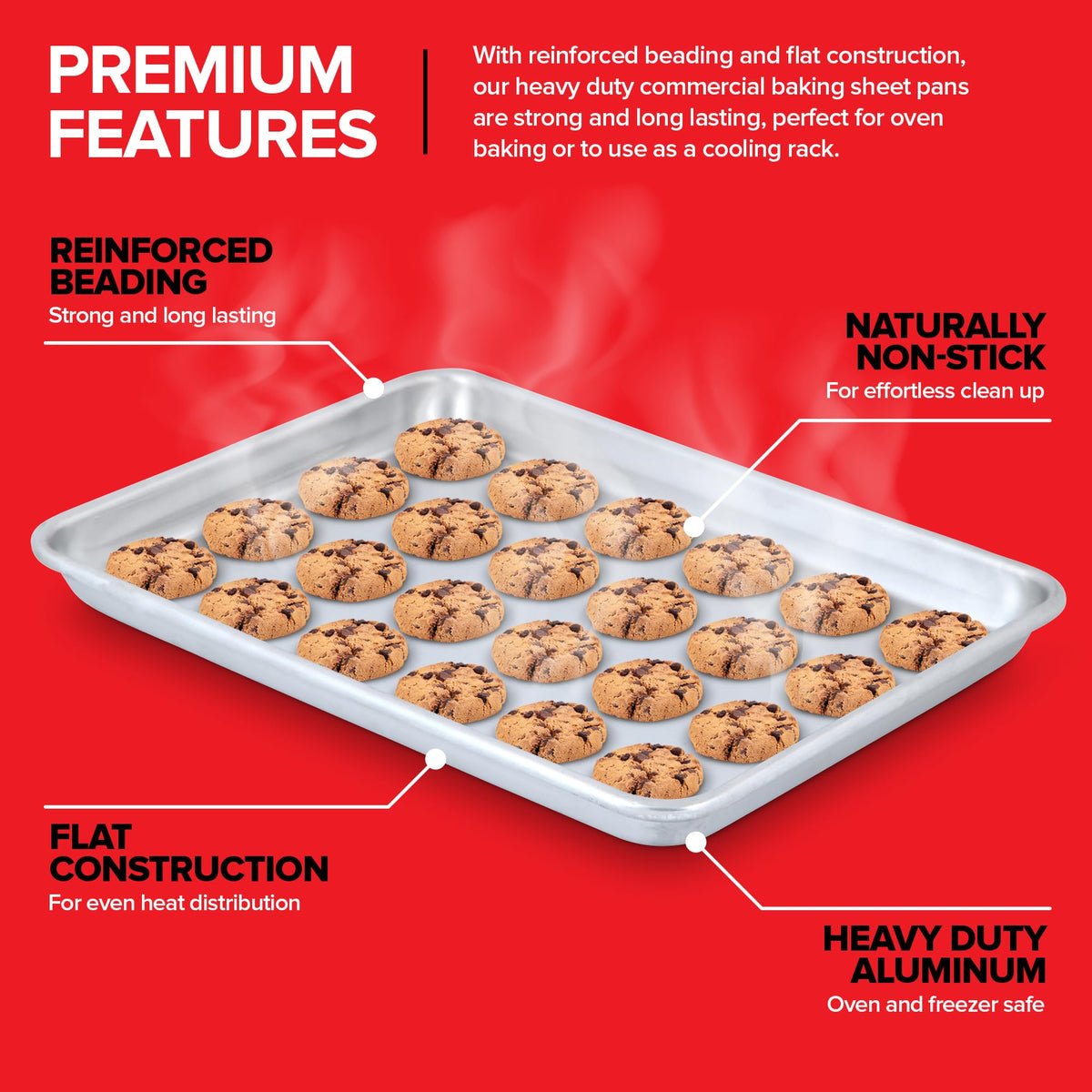 Stock Your Home Half Sheet / Silver / 2 Baking & Cookie Sheets
