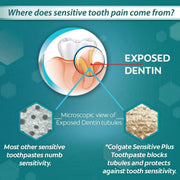 Sensitive Plus 70g Toothpaste (140g by Colgate – 4.9 Ounce (Pack of 1), Pack of 2, Model 61022556