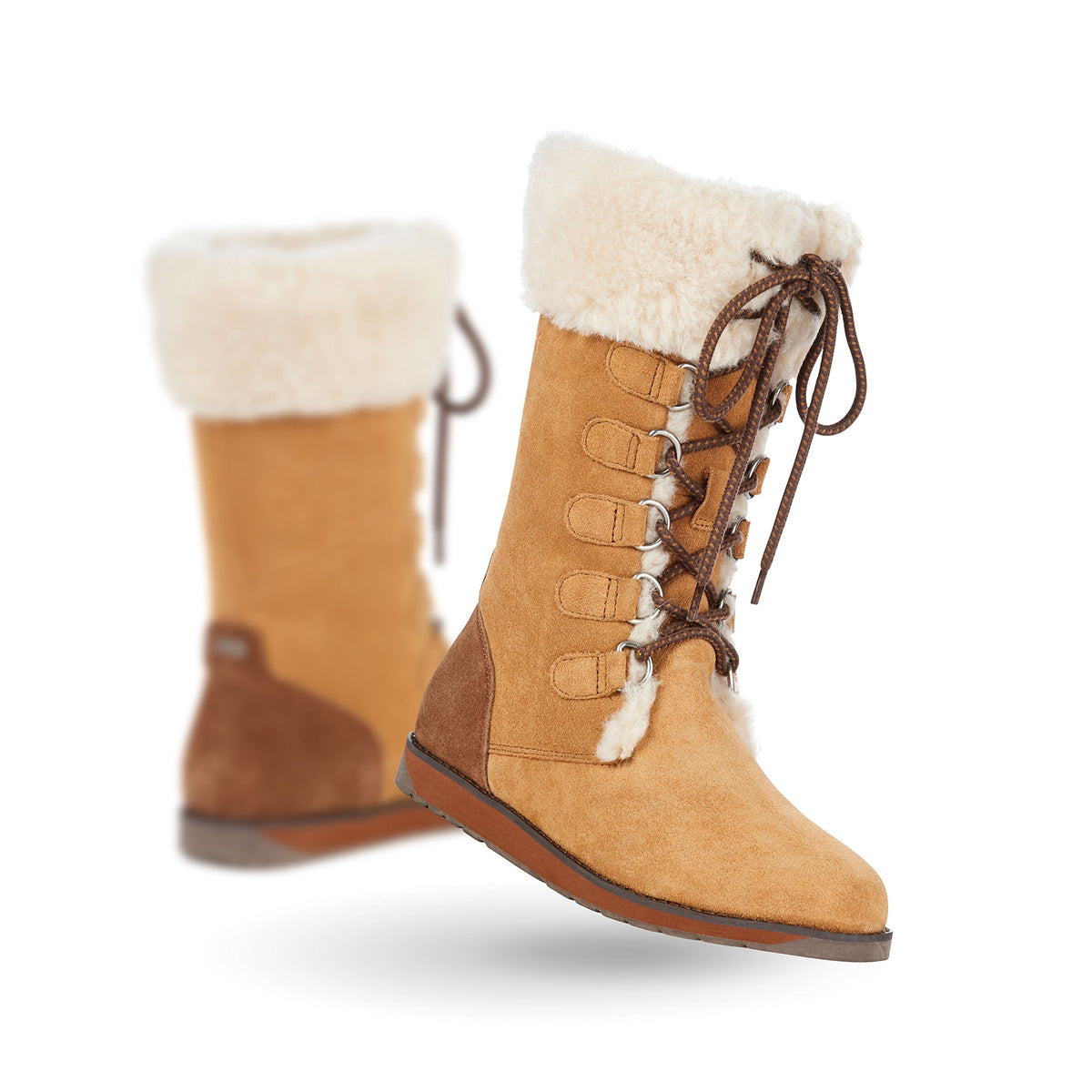 Featherwood Hi Boot - Women's Chestnut by EMU – 8, Ethylene Vinyl Acetate (EVA), Chestnut, Model W11109-CHS-8