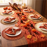 Batiyeer Thanksgiving Table Setting Kit, 71 Pieces, Terracotta