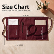 Server Waist Aprons 4 Pack Short 3 Pockets Men Women Burgundy by Utopia Wear – 24x12 Inches (Pack of 4), Polyester, Burgundy, Model UK0963