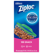 Snack Bags by Ziploc – 100 Count (Pack of 1), Plastic, Blue, Pack of 100, Model 01144