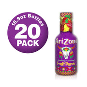 Fruit Punch by AriZona – 16.9 Fl Oz (Pack of 20), Purple, Pack of 20