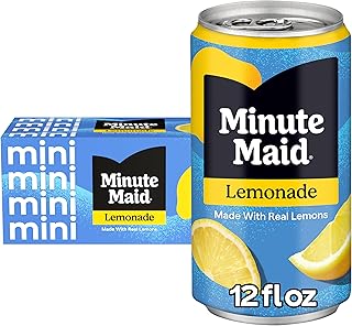 Minute Maid Lemonade Fridge Pack Mini Cans, 7.5 fl oz, 10 Pack | Made with real lemon juice from concentrate
