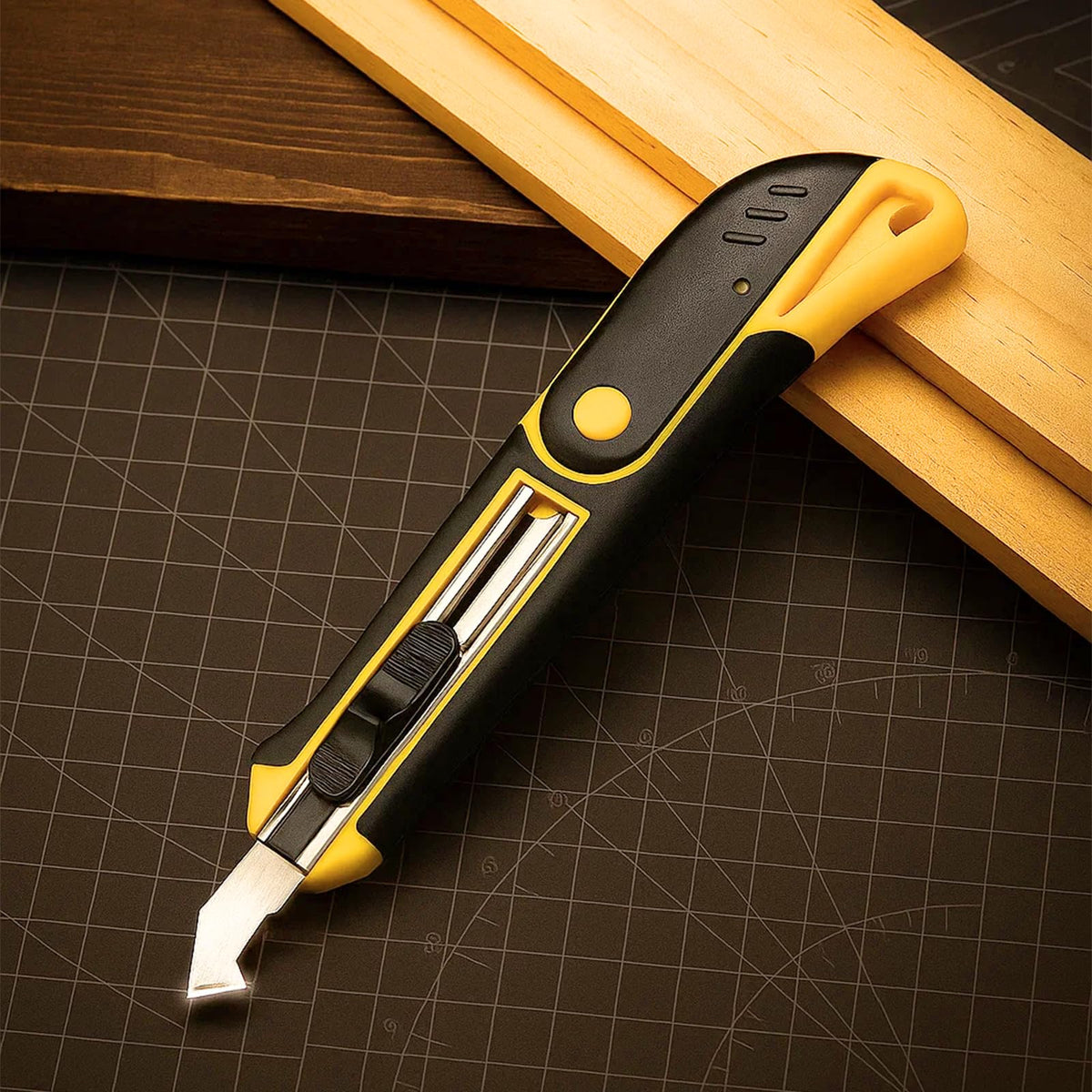 Plexiglass Cutter Acrylic Cutting Knife and 13 Pcs Blade Set by Steelite – SK5, Yellow, Model AZ6043