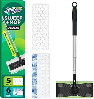 Swiffer Mop & Go Deluxe 2-in-1 Multi-Surface Kit for Floor Cleaning