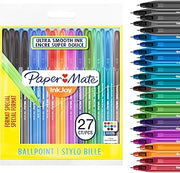 Paper Mate InkJoy 100ST Ballpoint Pens, Medium Point (1.0 mm), Assorted Fun Colours, 27 Count