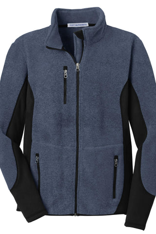 R-Tek Pro Fleece Full-Zip Jacket by Port Authority – Spandex, Navy Heather/ Black, Model F227
