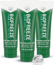Biofreeze Pain Relief Gel, Colorless Menthol Gel, 4 FL OZ Tube (3 Pack)