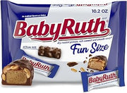 Baby Ruth Chocolatey, Peanut, Caramel, Nougat, Fun Size Individually Wrapped Candy Bars, 10.2 oz each, Bulk 12 Pack