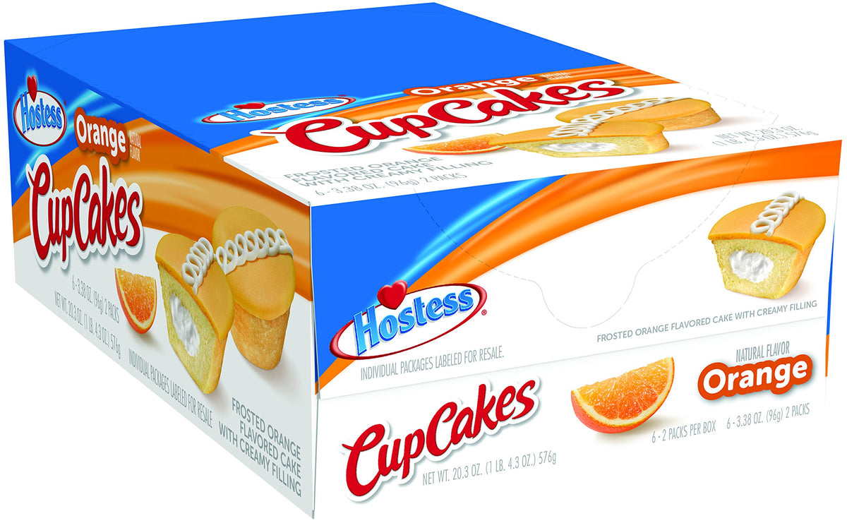 Cupcakes, Orange, 3.38 Ounce (6 Count) by Hostess – 20.28 Ounce (Pack of 1)