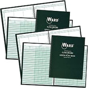 Ward WAR91016-2 WARD Combination Record & Lesson Plan Book (9-10 Weeks and 6 Periods), Pack of 2