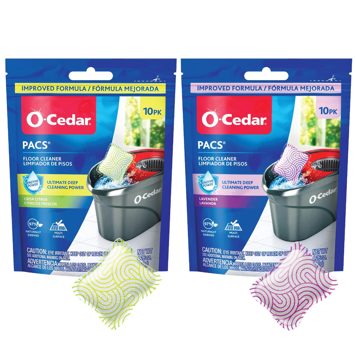 O-Cedar 2 DC Refills + 2 PACS / 4 Count (Pack of 1) / 2 Deep Clean Refills + 2 PACS Replacement Heads
