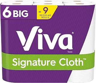 Viva Signature Cloth Paper Towels, Choose-A-Sheet - 6 Big Rolls = 9 Regular Rolls (78 Sheets Per Roll), 6 Count (Pack of 1)