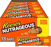 Reese's NUTRAGEOUS Chocolate, Peanut Butter, Caramel and Peanut King Size, Candy Bars, 3.1 oz (18 Count)