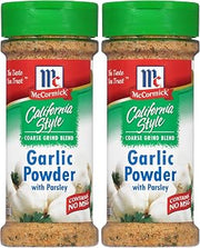 McCormick California Style Garlic Powder With Parsley Coarse Grind Blend, 6 oz (Pack of 2)