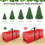 Baleine Artificial Tree Storage Bag, 7.5 Foot Capacity, Red