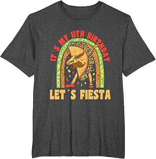 Happy 11 Birthday 11 Year Dabbing Taco Fiesta 11th Birthday T-Shirt