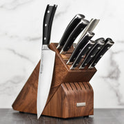 Wusthof 10 Piece Knife Set with Walnut Block by Wüsthof – 10 Piece, Forged High Carbon Stainless Steel, 10 Piece (Walnut), Pack of 10, Model Classic Ikon