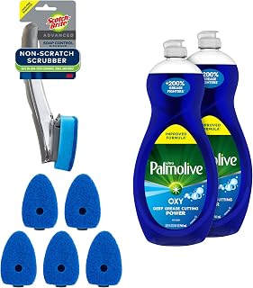 Scotch-Brite Non-Scratch Dishwand Kit with Palmolive Oxy Degreaser