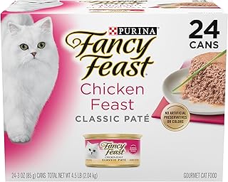 Purina Fancy Feast Chicken Classic Pate Wet Cat Food, Pack of 24, 3 oz Cans