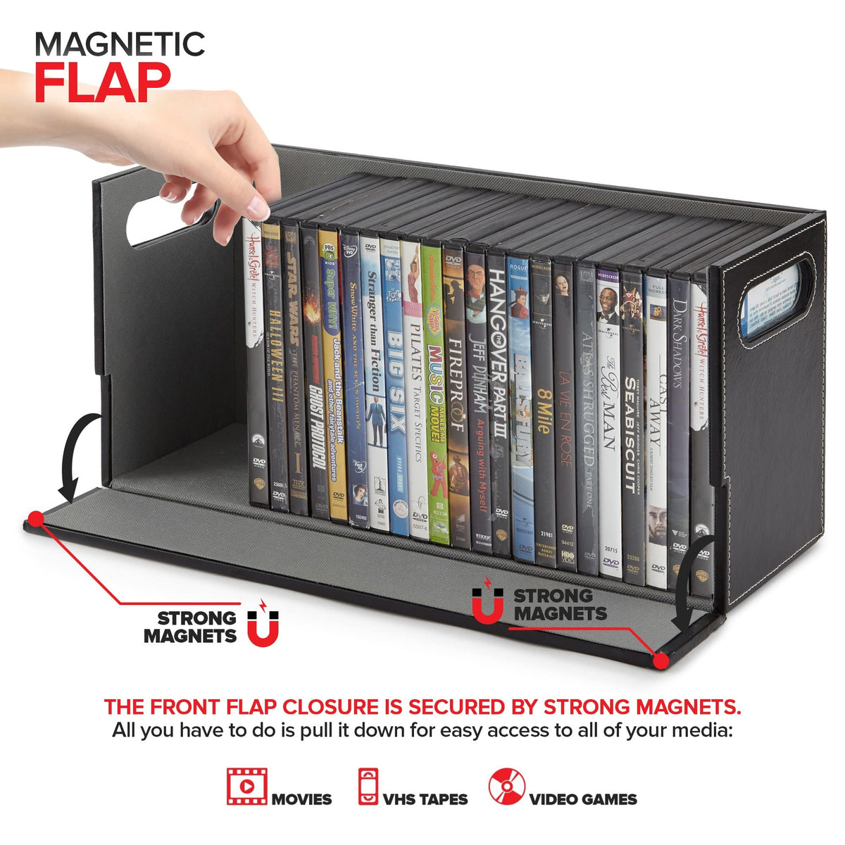 Stock Your Home Black 6 Pack / 6 / 3 Count Pack of 2 CD Racks
