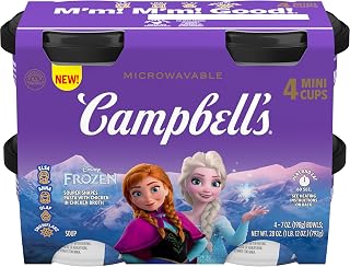 Campbell's Condensed Disney Frozen Pasta With Chicken Soup Bowl, 4 Count 7 Oz