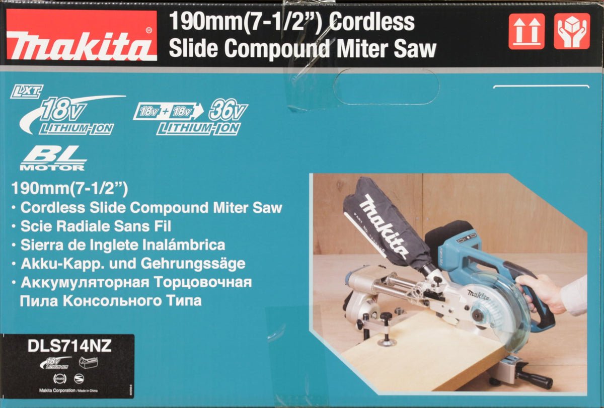 Mitre Saw by Makita – Matt Black-at37, Model DLS714NZ