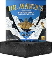 Sulfur Soap Bar with Goat Milk (4 oz) Sulfur Hot Spring Soap, Activated Charcoal + Tea Tree, Clarifying Deep Cleanse for Oily, Acne-Prone Skin, Creamy Lather