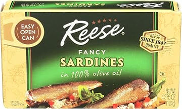 Reese fancy sardlines in 100% Olive Oil, 4.375 Ounce (Pack of 10)