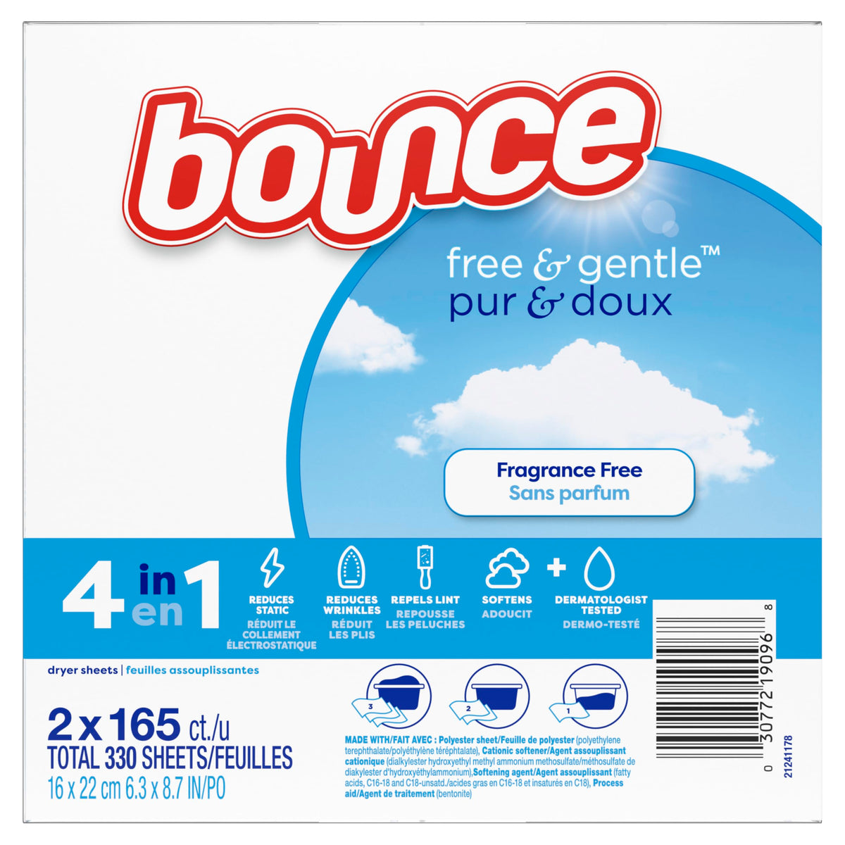 Bounce 330 Count (Pack of 3) / 1 / 3 Dryer Sheets