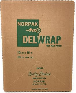 Norpak F1215DEL, 12x15-Inch Wet Wax Paper Sheets, Waxed Wrap Deli Paper Sheets (1 pack/ 1000 sheets)