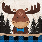 Creative Converting Blue Buffalo Plaid Moose Napkins, 16 ct