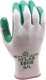 SHOWA Atlas 350 Nitrile Palm Work Gloves with Poly Cotton Liner, Large, Vending 12-Pack