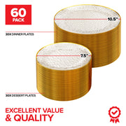 Stock Your Home 2 Pack / Clear and Gold / Classic Plates