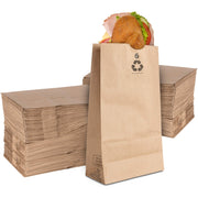 Stock Your Home 200 / 6"W x 3 5/8"G 11 1/16"H / Kraft Brown Food Storage Bags