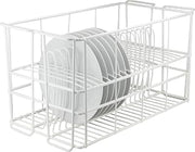 10 Strawberry Street 20-Compartment Dinner Plate Rack, Holds 10"-11" Dinner Plates, White