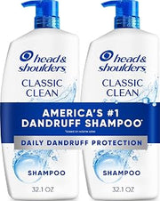 Head & Shoulders Classic Clean Anti-Dandruff Shampoo Twin Pack, 32.1 fl oz Each, 72-Hour Dandruff Protection, Safe for Everyday Use on All Hair Types